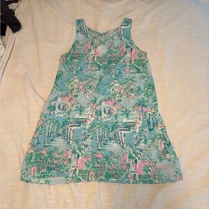 Lilly Pulitzer Blue, Green & Pink Tropical Maxi Dress